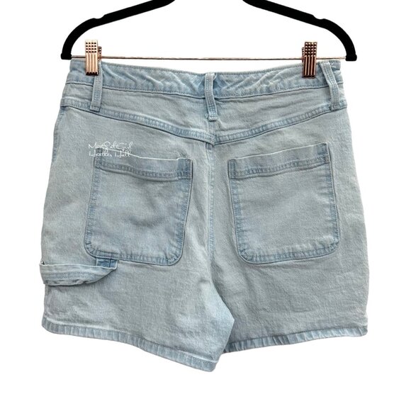 Universal Thread Ultra Highest Rise Midi Light Wash Shorts Size 30 - Picture 2 of 4